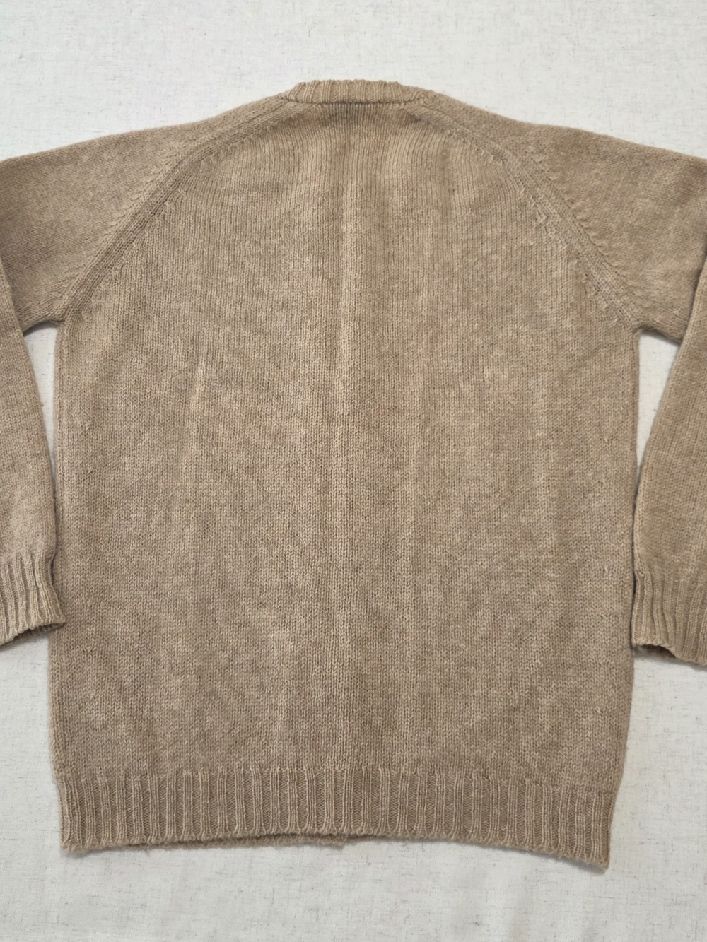 Vintage Pringle of Scotland Tan Cardigan 100% New Wool Shetland Size 40 Large - Picture 2 of 8